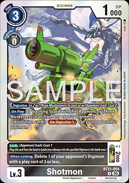 Shotmon (BT21-054) - World Convergence (Rare) [BT-21-054]