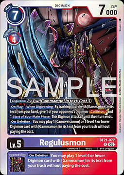 Regulusmon (BT21-077) - World Convergence (Rare) [BT-21-077]