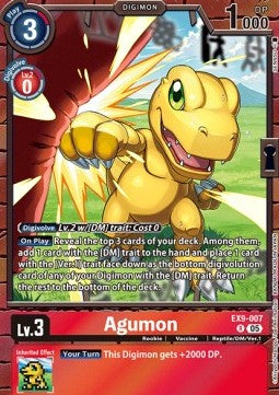 Agumon (EX9-007) (V.1) - Versus Monsters (Rare) [EX-09-007]