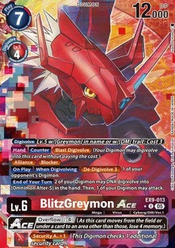 BlitzGreymon Ace (EX9-013) (V.2) - Versus Monsters (Alternative Art) [EX-09-013]