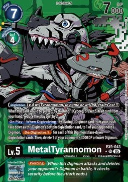 MetalTyrannomon (EX9-043) (V.2) - Versus Monsters (Alternative Art) [EX-09-043]