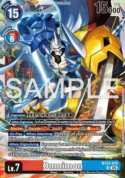 Omnimon (BT22-015) (V.1) - Cyber Eden (Super Rare) [BT-22-015]