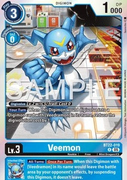 Veemon (BT22-019) - Cyber Eden (Rare) [BT-22-019]