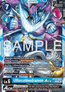 UlforceVeedramon Ace (BT22-025) (V.1) - Cyber Eden (Super Rare) [BT-22-025]