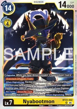 Nyabootmon (BT22-042) (V.1) - Cyber Eden (Super Rare) [BT-22-042]