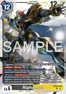 Alphamon (BT22-063) (V.1) - Cyber Eden (Super Rare) [BT-22-063]