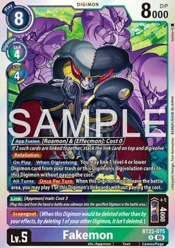 Fakemon (BT22-075) - Cyber Eden (Rare) [BT-22-075]