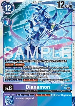 Dianamon (BT22-077) (V.1) - Cyber Eden (Super Rare) [BT-22-077]