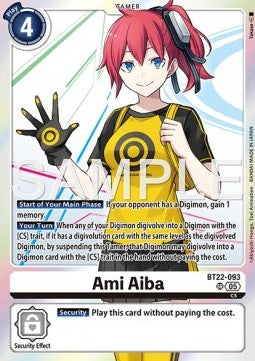Ami Aiba (BT22-093) (V.1) - Cyber Eden (Super Rare) [BT-22-093]