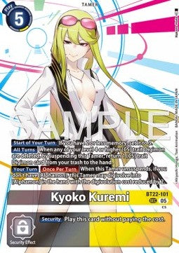 Kyoko Kuremi (BT22-101) (V.1) - Cyber Eden (Secret Rare) [BT-22-101]