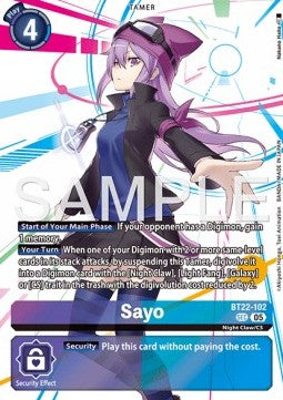 Sayo (BT22-102) (V.1) - Cyber Eden (Secret Rare) [BT-22-102]