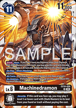 Machinedramon (EX10-035) (V.1) - Sinister Order (Rare) [EX-10-035]