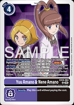 Yuu Amano & Nene Amano (EX10-064) (V.1) - Sinister Order (Rare) [EX-10-064]