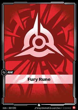 Fury Rune (V.1 - Common) - Origins (Common) [OGN-007]