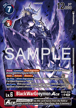 BlackWarGreymon Ace (EX10-010) (V.2) - Sinister Order (Alternative Art) [EX-10-010]