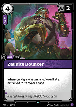 Zaunite Bouncer - Origins (Uncommon) [OGN-188]