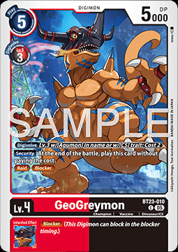 GeoGreymon (BT23-010) - Hackers' Slumber (Common) [BT-23-010]