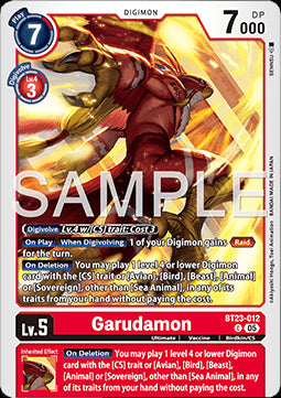Garudamon (BT23-012) - Hackers' Slumber (Common) [BT-23-012]