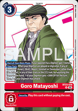 Goro Matayoshi (BT23-078) (V.1) - Hackers' Slumber (Uncommon) [BT-23-078]