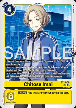 Chitose Imai (BT23-081) (V.1) - Hackers' Slumber (Super Rare) [BT-23-081]