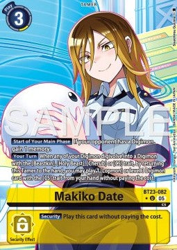 Makiko Date (BT23-082) (V.2) - Hackers' Slumber (Alternative Art) [BT-23-082]