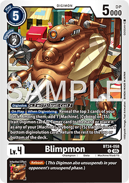 Blimpmon (BT24-058) - Time Stranger (Uncommon) [BT-24-058]