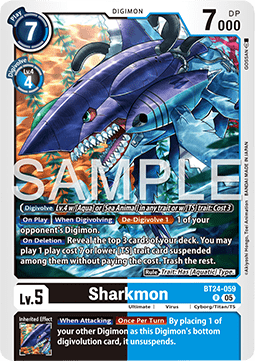 Sharkmon (BT24-059) - Time Stranger (Rare) [BT-24-059]