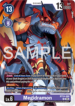 Megidramon (BT24-080) - Time Stranger (Rare) [BT-24-080]