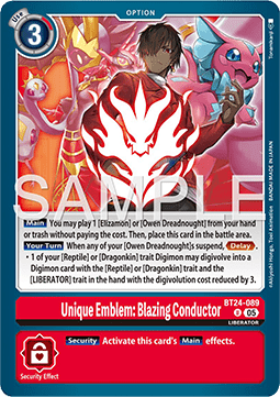 Unique Emblem: Blazing Conductor (BT24-089)