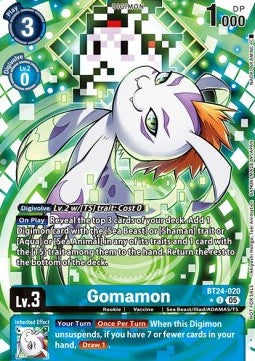 Gomamon (BT24-020) (V.1) - Promos: Time Stranger (Alternative Art) [BT-24P-BT24-020]