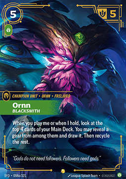 Ornn, Blacksmith (V.2 - Showcase) - Spiritforged (Showcase) [SFD-058a]