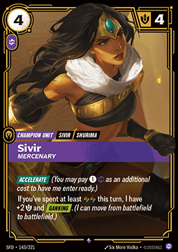 Sivir, Mercenary (V.1 - Rare) - Spiritforged (Rare) [SFD-143]