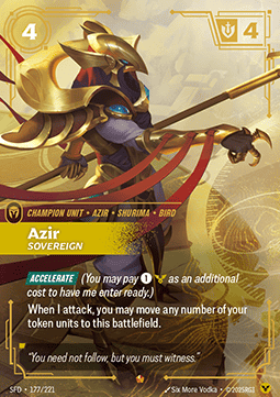Azir, Sovereign (V.1 - Epic) - Spiritforged (Epic) [SFD-177]