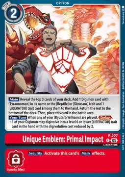 Unique Emblem: Primal Impact (P-227)