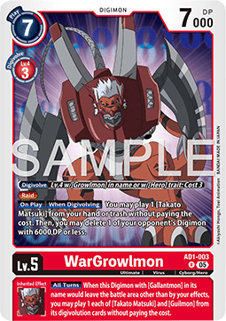WarGrowlmon (AD1-003)