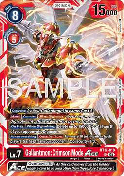 Gallantmon: Crimson Mode Ace (BT17-018) (V.1)