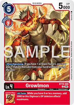 Growlmon (BT19-009)