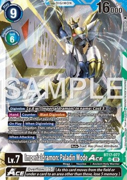Imperialdramon: Paladin Mode Ace (BT17-077) (V.1) - Digimon Generation (Alternative Art) [AD-01-BT17-077]