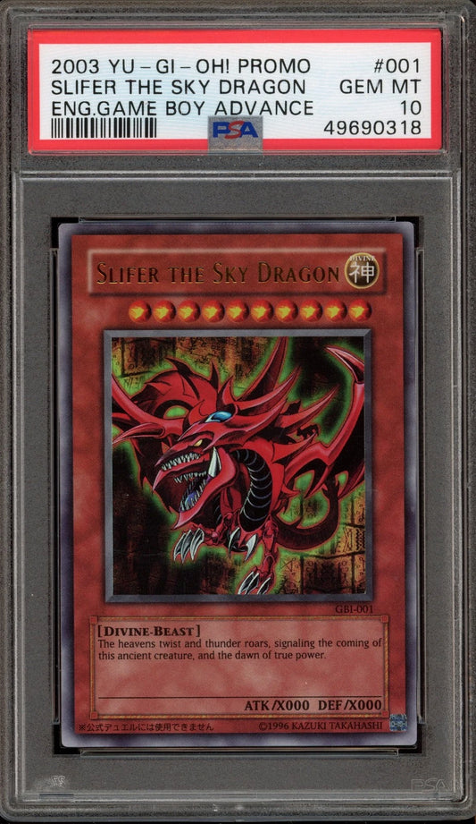 PSA 10 - 2003 Slifer The Sky Dragon - GBI-001 - Ultra Rare - Yu-Gi-Oh! 1st Edition