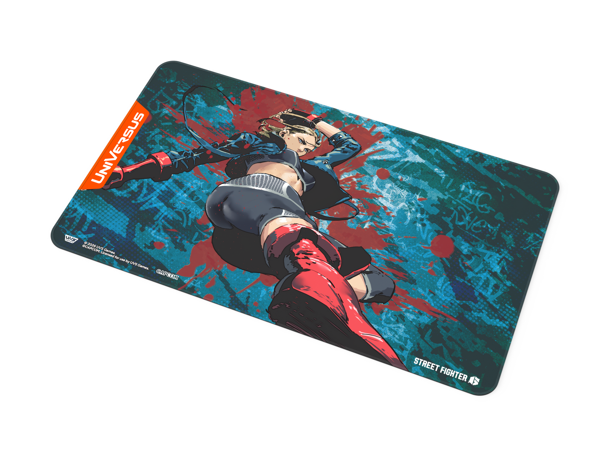 UniVersus – Street Fighter 6 Cammy Playmat – angled view