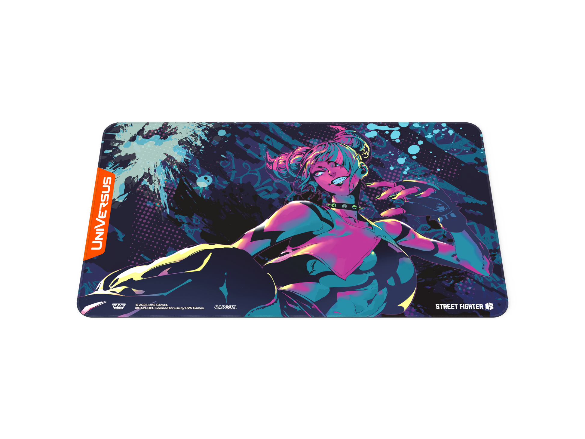 UniVersus – Street Fighter 6 Juri Playmat – flat view