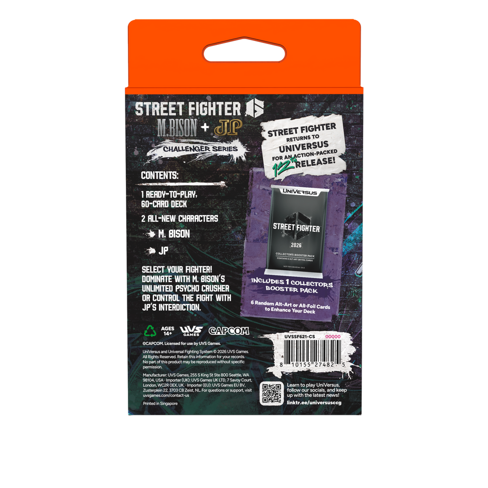 UniVersus – Street Fighter 6 Challenger Series #2: M. Bison + JP Deck – back packaging